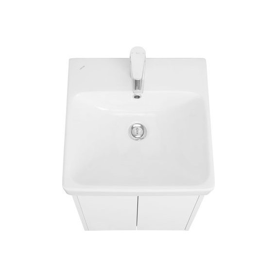 Тумба универсальная с раковиной Акватон Сканди Doors 45 см 1A278701SD010, белый матовый/белый глянцевый (ножки в комплекте) фото 5