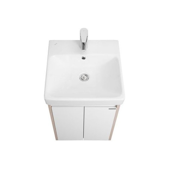 Тумба универсальная с раковиной Акватон Сканди Doors 45 см 1A278701SDB20, дуб верона/белый глянцевый (ножки в комплекте) фото 7