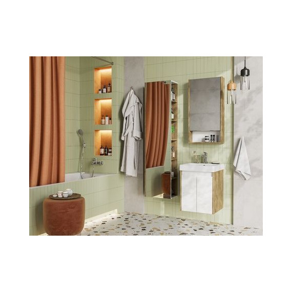 Тумба универсальная с раковиной Акватон Сканди Doors 45 см 1A278701SDZ90, дуб рустикальный/белый глянцевый (ножки в комплекте) - 8 Тумба универсальная с раковиной Акватон Сканди Doors 45 см 1A278701SDZ90, дуб рустикальный/белый глянцевый (ножки в комплекте) фото 8