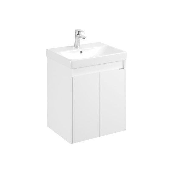 Тумба универсальная с раковиной Акватон Сканди Doors 55 см 1A278801SD010, белый матовый/белый глянцевый (ножки в комплекте) фото 3