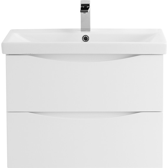 Тумба подвесная с раковиной BelBagno MARINO-CER-700-2C-SO-BL-P 70 см, Bianco Lucido фото 