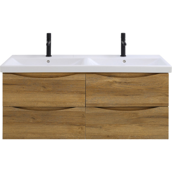 Тумба подвесная с раковиной BelBagno MARINO-CER-1200-4C-SO-2-RR-P 120 см, Rovere Rustico фото 