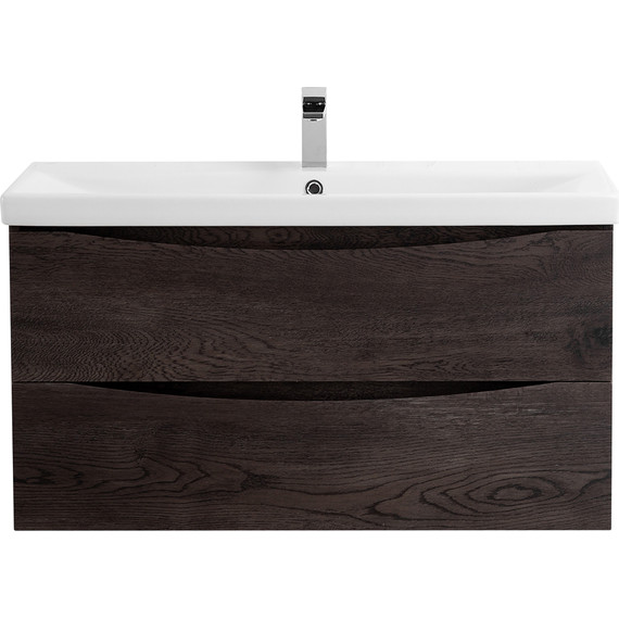Тумба подвесная с раковиной BelBagno MARINO-CER-900-2C-SO-RNG-P 90 см, Rovere Nature Grigio фото 
