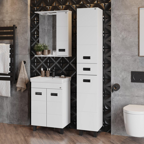 Пенал напольный Onika Балтика Black 32 см, универсальный, 403220 - 2 Пенал напольный Onika Балтика Black 32 см, универсальный, 403220 фото 2