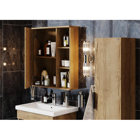 Зеркало-шкаф Onika Балтика Легран 70 см 207036, дуб галифакс - 4 Зеркало-шкаф Onika Балтика Легран 70 см 207036, дуб галифакс фото 4