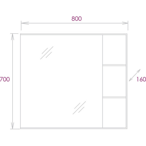 Зеркало-шкаф Onika Балтика Легран 80 см 208092, дуб галифакс - 6 Зеркало-шкаф Onika Балтика Легран 80 см 208092, дуб галифакс фото 6