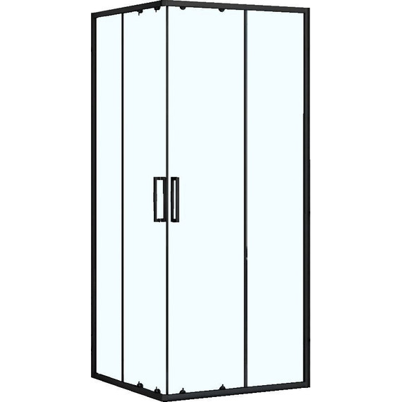 Душевое ограждение Loranto Neo 90x90 см CS-21809B, чёрный/прозрачное - 2 Душевое ограждение Loranto Neo 90x90 см CS-21809B, чёрный/прозрачное фото 2