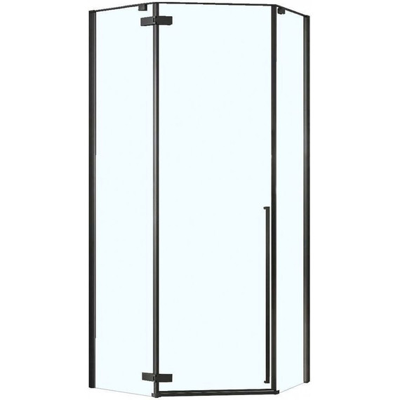Душевое ограждение Loranto Neo 100x100 см CS-22107B-100 (стекло 8 мм) чёрный/прозрачное фото 
