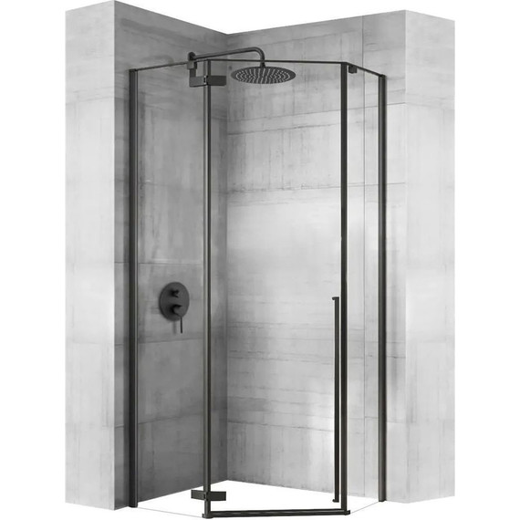 Душевое ограждение Loranto Neo 100x100 см CS-22107B-100 (стекло 8 мм) чёрный/прозрачное фото 2