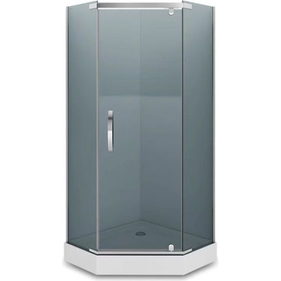 Душевое ограждение Loranto Neo 100x100 см CS-22112-100 (стекло 8 мм) хром/тонированное фото 