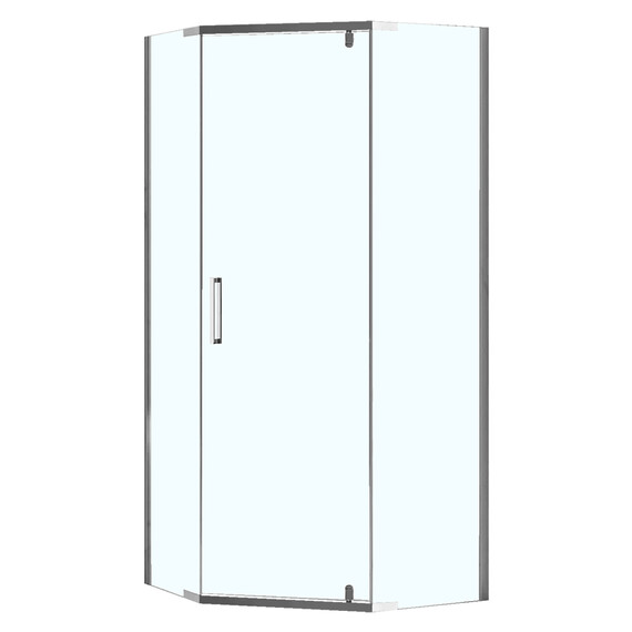 Душевое ограждение Loranto Neo 100x100 см CS-22108-100 (стекло 8 мм) хром/прозрачное фото 