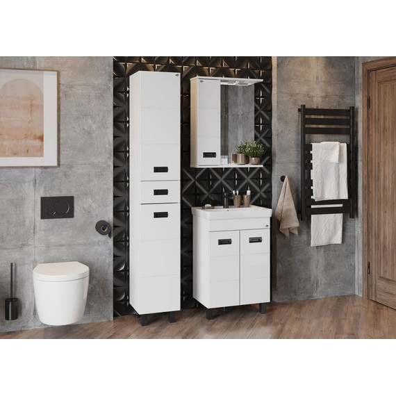 Тумба напольная с раковиной Onika Балтика-Квадро Black 55 см 105552 фото 3