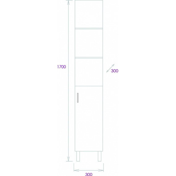 Пенал напольный Onika Тимбер 30 см R 403066, белый матовый/дуб сонома - 7 Пенал напольный Onika Тимбер 30 см R 403066, белый матовый/дуб сонома фото 7