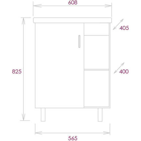 Тумба напольная с раковиной Onika Тимбер 60 см 106116, серый матовый/дуб сонома - 8 Тумба напольная с раковиной Onika Тимбер 60 см 106116, серый матовый/дуб сонома фото 8