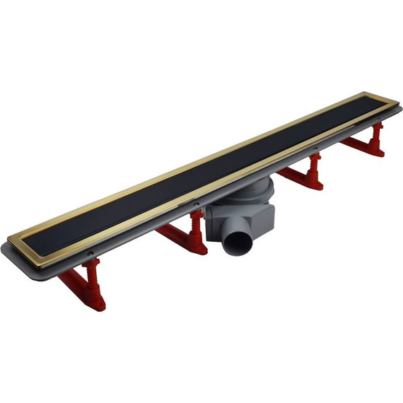 Трап Pestan (BETTOSERB) Confluo Premium Black Glass Gold+ Line 950 13100125, золото глянец/чёрный, Цвет производителя: чёрный, золото глянец, Размер трапа: 950 фото 