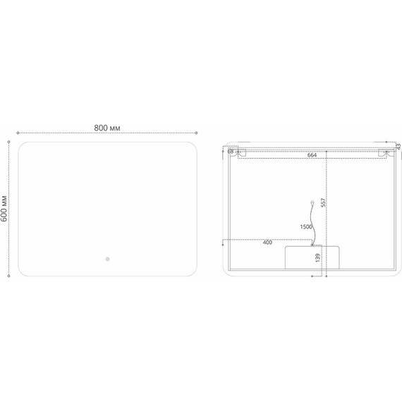 Зеркало Vincea Led 100 см VLM-3BE100-2 фото 5
