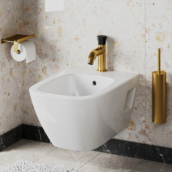 Смеситель для биде Paini Domus 18PJ304PZ, матовое золото фото 2