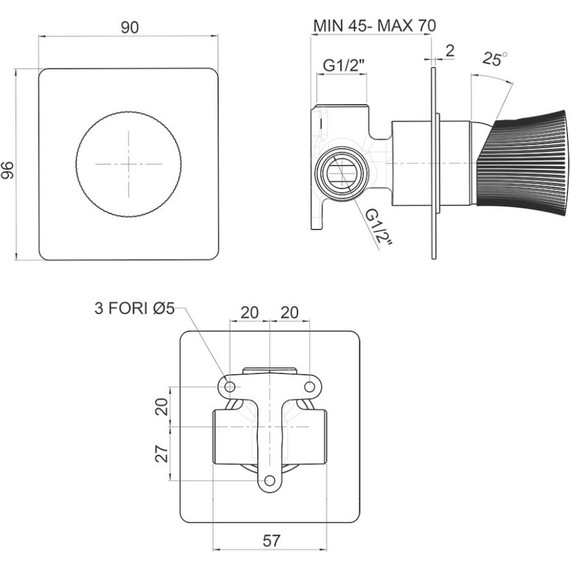 Смеситель для душа Paini Domus 18PJ690PZ, матовое золото фото 6