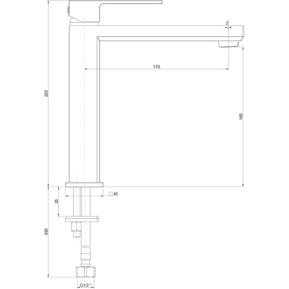 Смеситель для раковины высокий Paini Grazia 21CR205M фото 6