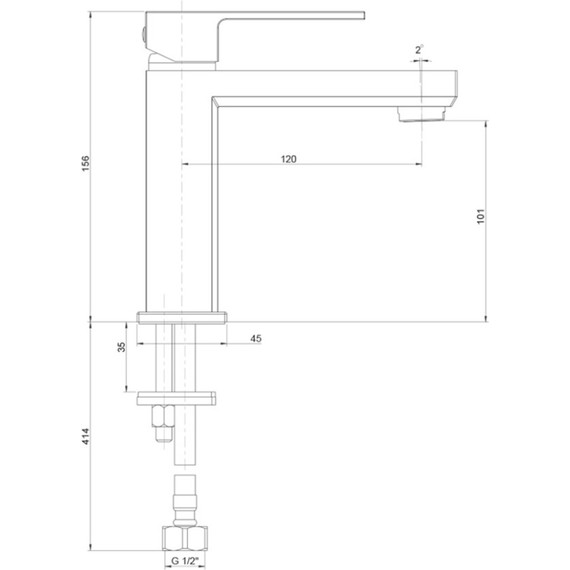 Смеситель для раковины Paini Grazia 21CR205S фото 3