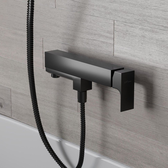 Смеситель для ванны Paini Grazia 21PZ111, черный матовый фото 4