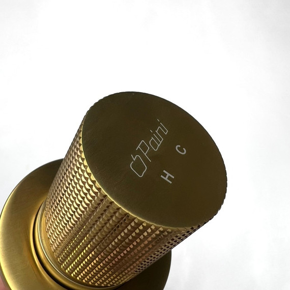 Смеситель для раковины настенный Paini Cox Grip 7GPJ208, матовое золото фото 4
