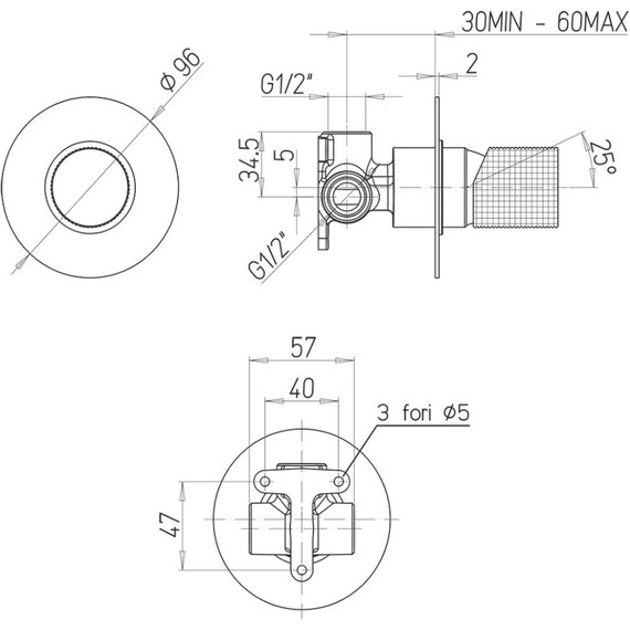 Смеситель для душа Paini Cox Grip 7GPJ690, матовое золото фото 6