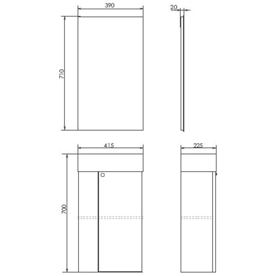 Тумба подвесная с раковиной Comforty Асти 40 см, белый глянцевый фото 8
