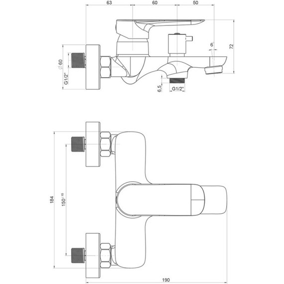 Смеситель для ванны Paini Garda 76CR111 фото 7