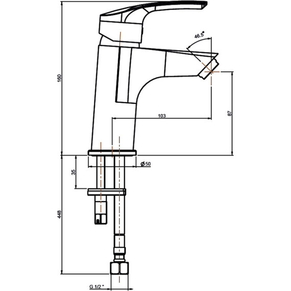 Смеситель для раковины Paini Atomix D1CR205GKM фото 3