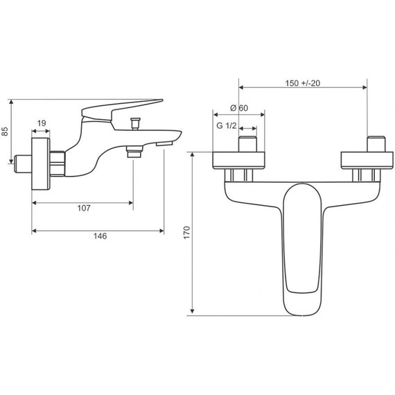 Смеситель для ванны Paini Laguna LACR111 фото 8
