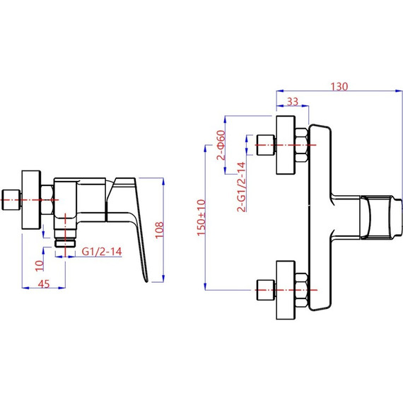 Смеситель для душа Paini Viva Style P4YO511, черный фото 3