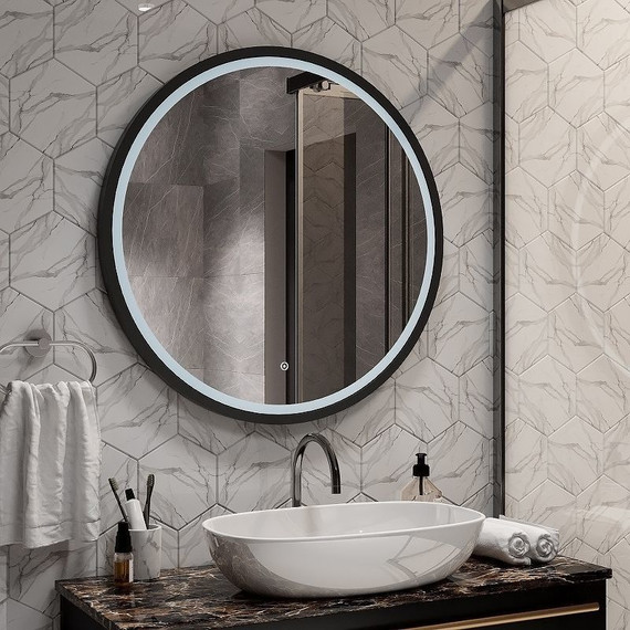 Зеркало Континент Style Black Led 80 см ЗЛП2254 - 9 Зеркало Континент Style Black Led 80 см ЗЛП2254 фото 9