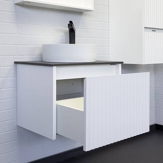 Тумба подвесная с раковиной Comforty Марсель 60 см, белый матовый фото 7