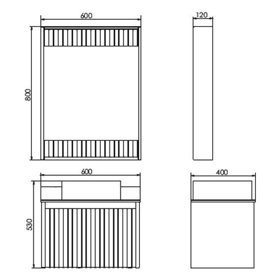 Тумба подвесная с раковиной Comforty Марсель 60 см, белый матовый фото 9