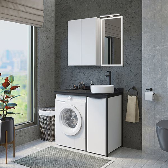 Тумба напольная с раковиной Comforty Лозанна 100 см, белый глянцевый - 3 Тумба напольная с раковиной Comforty Лозанна 100 см, белый глянцевый фото 3