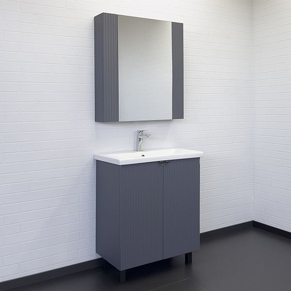 Тумба напольная с раковиной Comforty Лима 70 см, антрацит фото 5