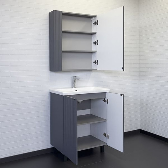 Тумба напольная с раковиной Comforty Лима 70 см, антрацит фото 6