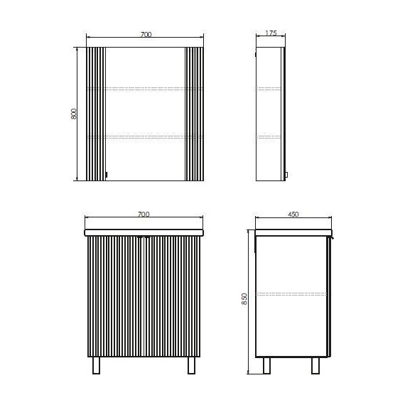 Тумба напольная с раковиной Comforty Лима 70 см, антрацит фото 9