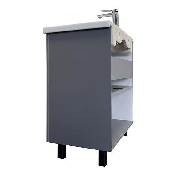 Тумба напольная с раковиной Comforty Лима 70 см, антрацит фото 8