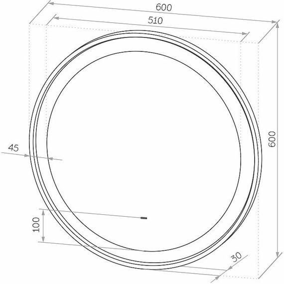 Зеркало Континент Planet Black Led 60 см ЗЛП623 - 11 Зеркало Континент Planet Black Led 60 см ЗЛП623 фото 11
