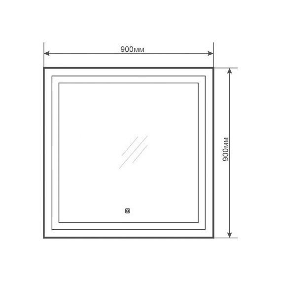 Зеркало Comforty Квадрат 90 см (бесконтактный сенсор) фото 7
