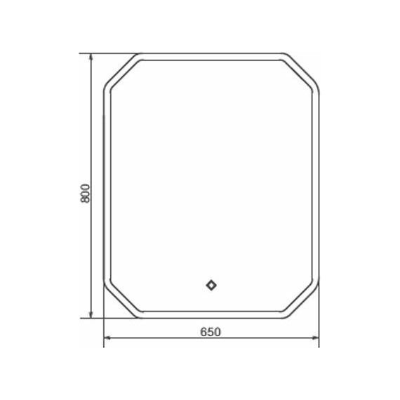 Зеркало Comforty Колеус 65 см (бесконтактный сенсор) фото 9