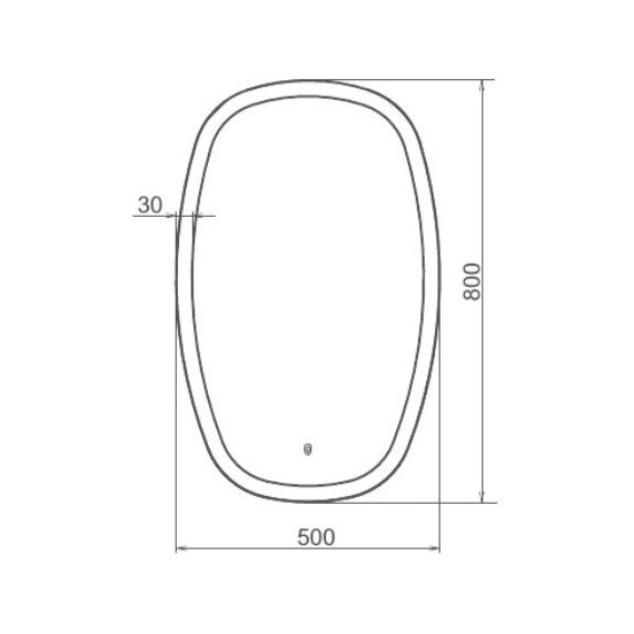 Зеркало Comforty Космея 50 см (бесконтактный сенсор) фото 4
