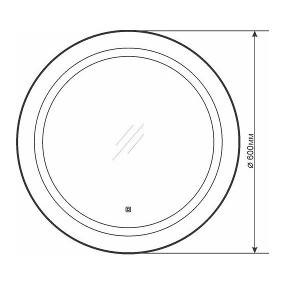 Зеркало Comforty Круг 60 см (бесконтактный сенсор) фото 7