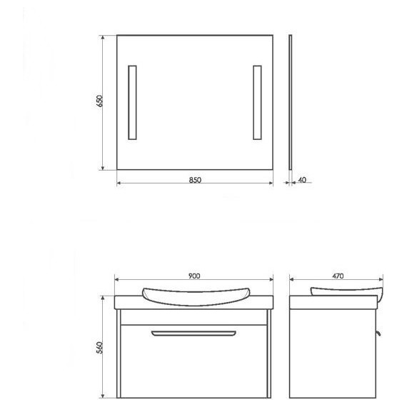 Зеркало Comforty Жасмин 85 см (бесконтактный сенсор) фото 11