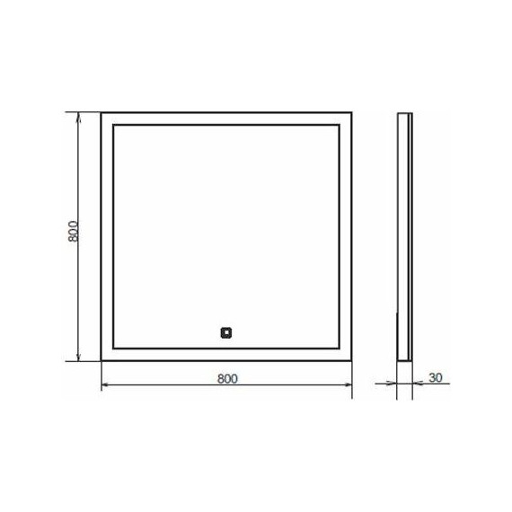 Зеркало Comforty Гиацинт 80 см (бесконтактный сенсор) фото 6