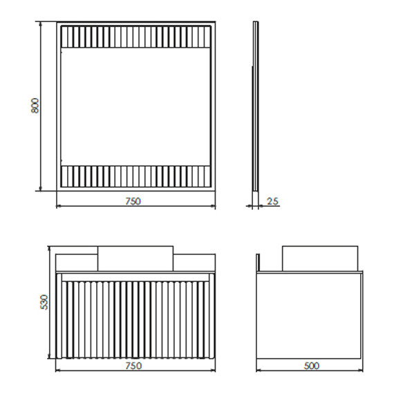 Зеркало Comforty Марсель 75 см (бесконтактный сенсор) белый матовый фото 9