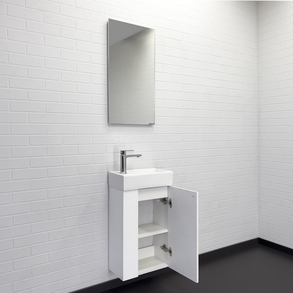 Зеркало Comforty Асти 40 см, белый глянцевый фото 4