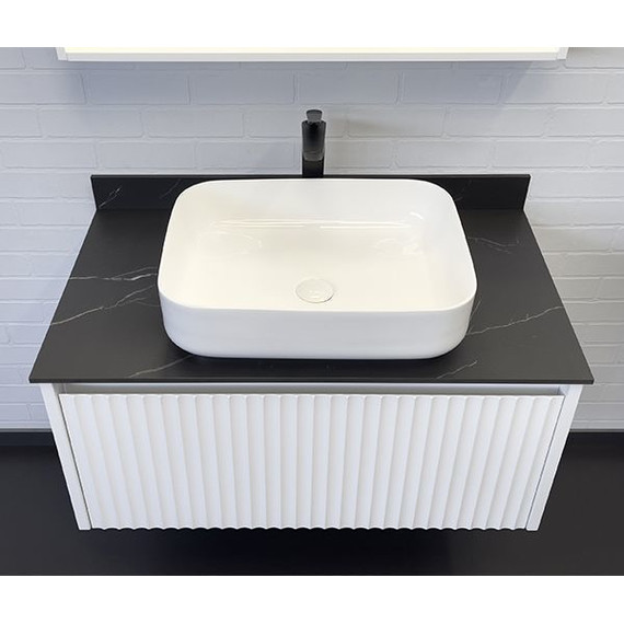 Тумба подвесная с раковиной Comforty Марсель 90 см (раковина Comforty T-Y9378) белый матовый фото 4